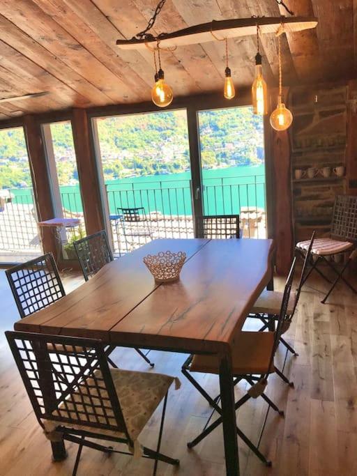 Romantic Home Stone With Amazing View Lake Of Como And Oleandra Laglio Extérieur photo