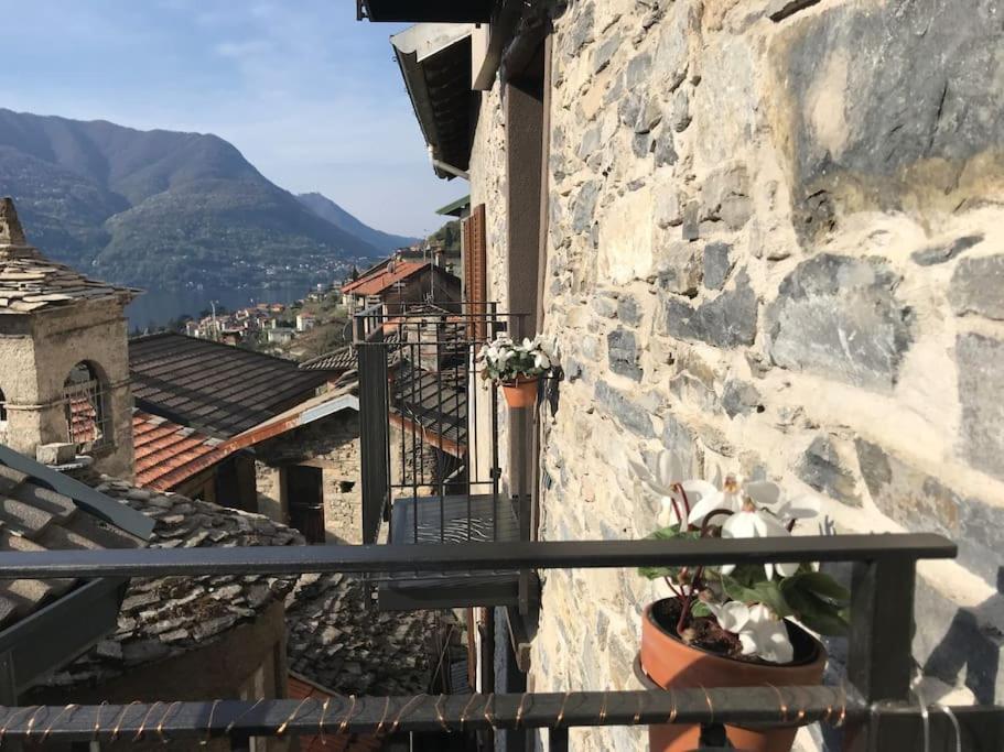 Romantic Home Stone With Amazing View Lake Of Como And Oleandra Laglio Extérieur photo