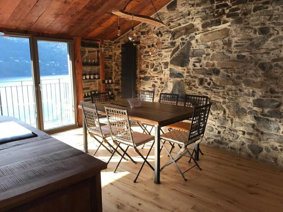 Romantic Home Stone With Amazing View Lake Of Como And Oleandra Laglio Extérieur photo