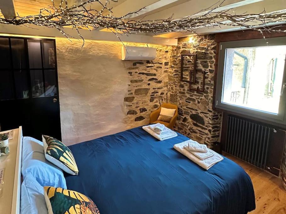 Romantic Home Stone With Amazing View Lake Of Como And Oleandra Laglio Extérieur photo