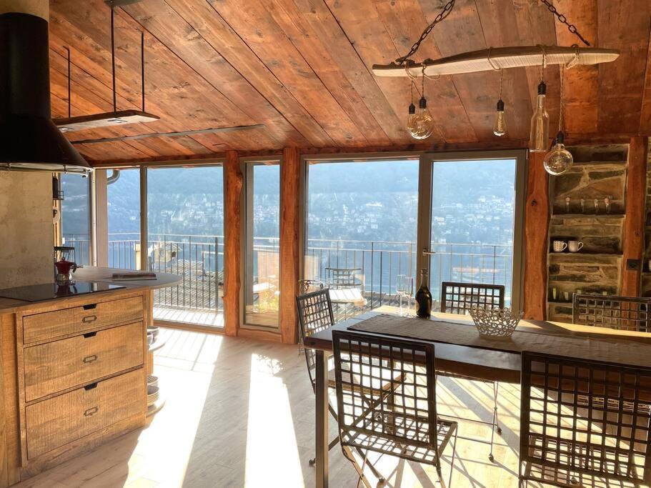 Romantic Home Stone With Amazing View Lake Of Como And Oleandra Laglio Extérieur photo